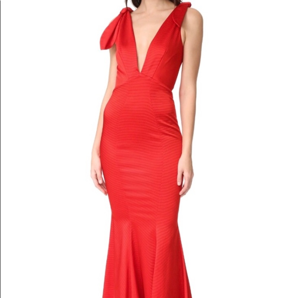 ZAC Zac Posen Katerina Gown Red Sz 8 Mermaid